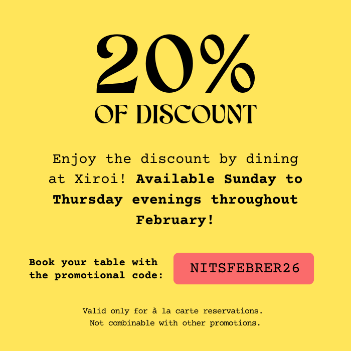 20% off Februray nights | Xiroi Restaurant